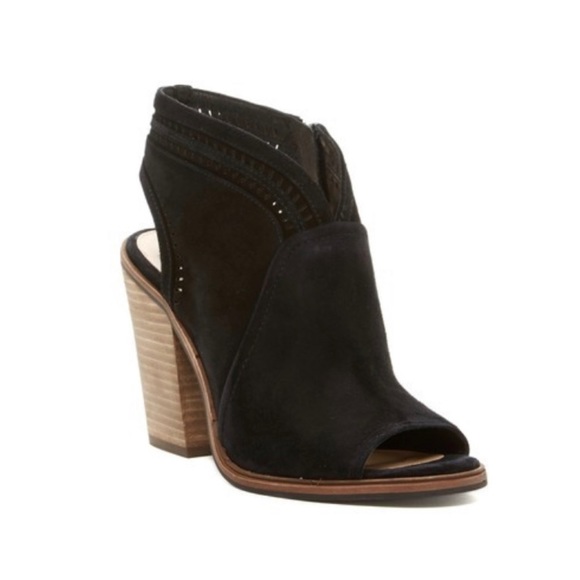 Vince Camuto Shoes - Vince Camuto Koral Heeled Peep Toe Suede Bootie